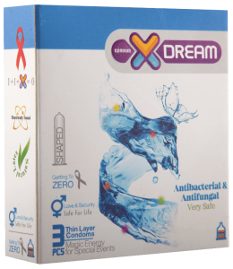 کاندوم ایکسدریم مدل آنتی باکتریال بسته 3 عددی